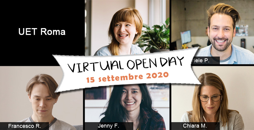 Virtual Open Day UET Roma - 15 settembre 2020