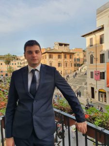 Foto di Federico durante lo stage a Roma